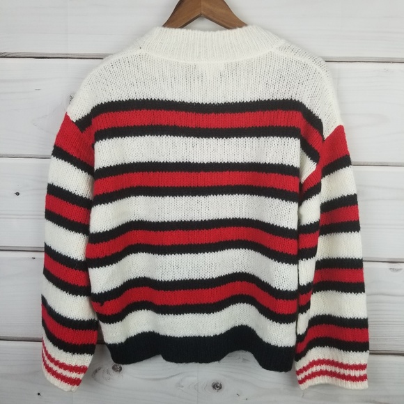NWT BP. (Nordstrom) Button Shoulder Stripe Sweater - Picture 2 of 6